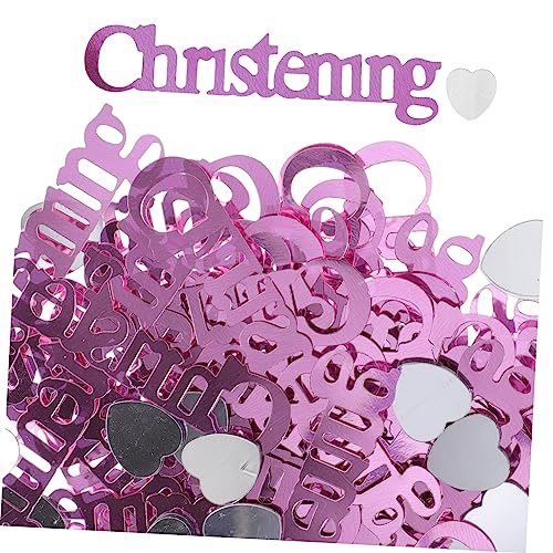 VOSAREA 3 party dekoratives konfetti babyshowerparty party decoration geschenkeboxen glitzerstoff glitzerin glinet Plastik-Babyparty-Konfetti -Dusche-Dekoration Konfetti Harz Rosa von VOSAREA