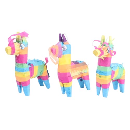 VOSAREA 3st Piñata Mexikanisches Spielzeug Gefülltes Spielzeug Mini-spielzeug Pinata-spielzeug Kinder Spielset Pinata-hit-spielzeug Outdoor-spielzeug Für Kinder Colorful Papier von VOSAREA