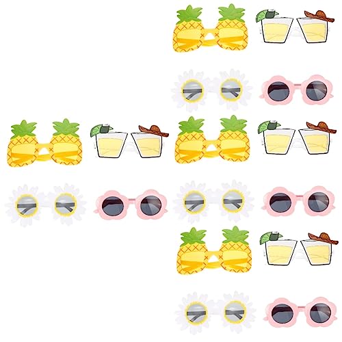 VOSAREA 4 Sätze Partybrille Faschingsbrille Karnevalsbrille Lustige Schnapsgläser Hawaii-kleidung Gänseblümchen Partyzubehör Brillen Für Das Festival Plastik 4 Stück * 4 von VOSAREA