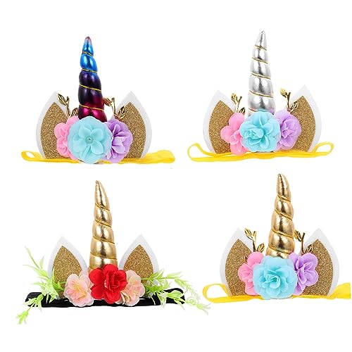 VOSAREA Schickes Stirnband-set 4-tlg. Mädchen-haarband-set für und Mädchen Stirnband Blumen Haar-accessoires für Mädchen von VOSAREA