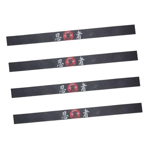 VOSAREA 4-teiliges Japanisches -stirnband Für Karate-sushi-kochkostüme, Japanisches Sushi-koch-hachimaki-karate-stirnband, Japanischer Koch-kopfschmuck von VOSAREA