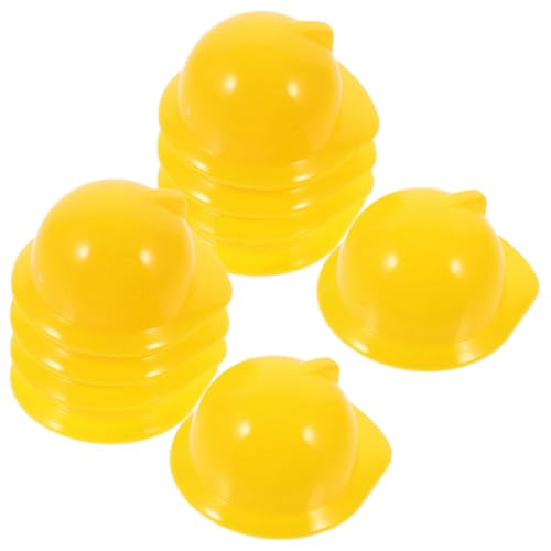 VOSAREA 40St Mini-Bauhut kleiner Puppenhut Mini-Helme Arbeiter Mützen Bauparty Miniatur-Schutzhelme safety cap relief cap Minihelm für Puppe Miniaturpuppen-Bauhut Puppenhelm Plastik Yellow von VOSAREA