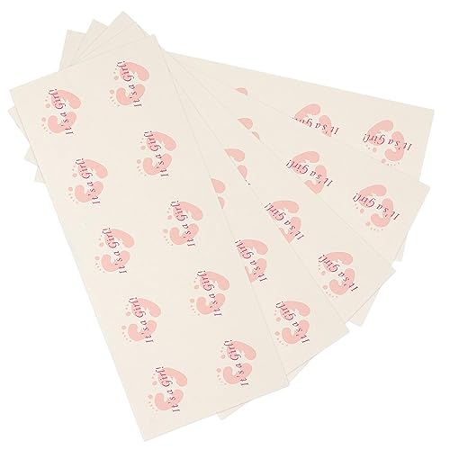 VOSAREA 50 Blatt Kartonpapier Aufkleber Etiketten Papiertüten Versiegelungsaufkleber Dekorative Etikettenaufkleber Aufkleber Für Rosa von VOSAREA