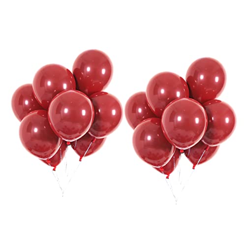 VOSAREA 50 Stück Doppelter Roter Ballon Weihnachtshintergrund Ballon Party Verzierung Engement Ballons Braut Ballons Hochzeits Party Zubehör Jubiläums Ballon Ehe Ballon von VOSAREA