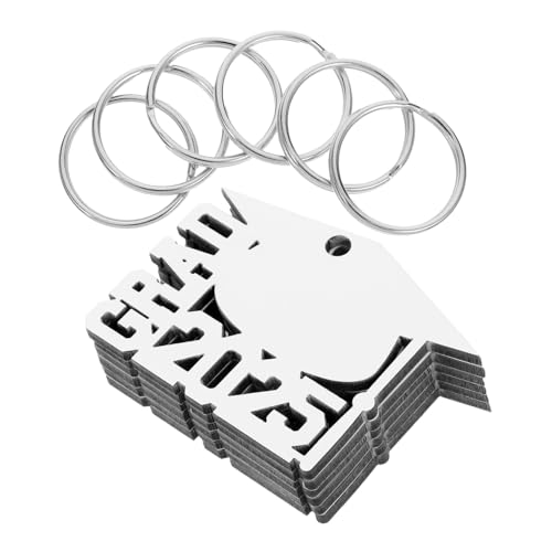 VOSAREA 6 Stück 2025 Wärmeübertragung Schlüsselanhänger Des Deckels Medaillon Bilderrahmen Fotorahmen Sublimation Schlüsselanhänger Rohlinge Wärmeübertragung Grad Schlüsselanhänger 2025 von VOSAREA