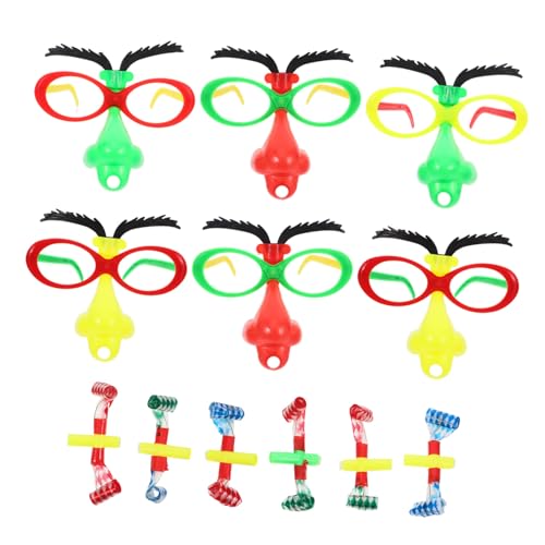 VOSAREA 6St dekorative Gläser Halloween-Party-Kostüm Pinata-Füller Nasenbrille verkleiden lustige Partygänger Lustige Brille Spielzeug Brille Partykrachmacher gefälschte Kinderbrille Abs von VOSAREA