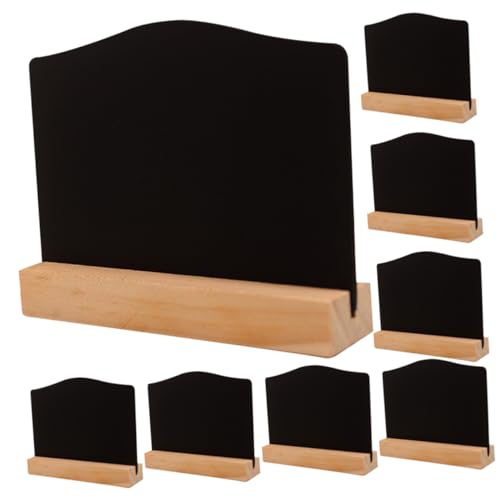 VOSAREA 8 Stück Etiketten Kreidetafel Tags Löschbares Zeichenbrett Rechteckiges Whiteboard Desktop Kreidetafel Mini Kreidetafeln Schilder Kleiner Schreibblock Holztafeln von VOSAREA