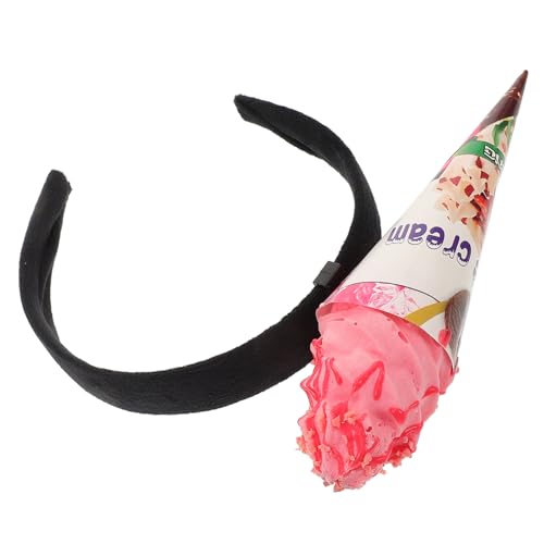 VOSAREA Eiscreme Stirnband Halloween Stirnband Anzieh Eiscreme Hüte Lebensmittelhut Kopfschmuck Party Stirnband Niedliches Stirnband Lustiger Kopfschmuck Eiscreme Partyhut von VOSAREA