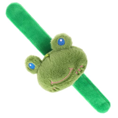 VOSAREA Frosch-schlagarmband, Plüsch-stofftier-armband, Schnapp-armband, Geldbörse Für Kinder, Bezauberndes Tier-schlagarmband, Münzgeldbörse, Weiches Und Kuscheliges Frosch-design Für von VOSAREA