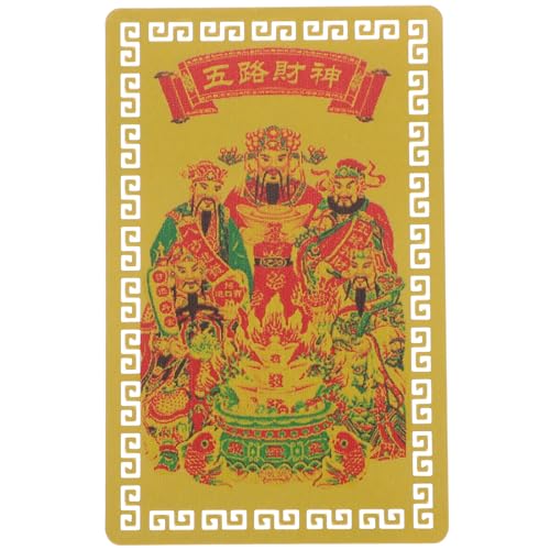 VOSAREA Geldbörsen Feng Shui Amulettkarte 2024 Chinesische Reichtumsgottkarte Goldkarte Für Glück Verheißungsvollen Erfolg Und Schutzsymbol Taisui-Segenskarten von VOSAREA