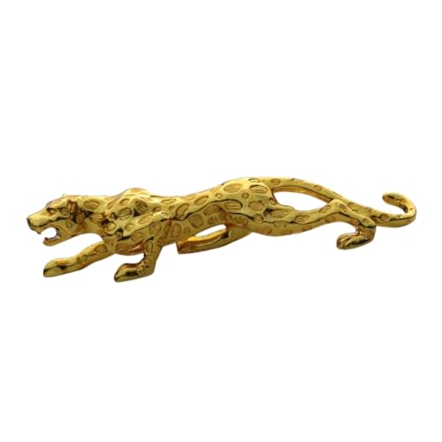 VOSAREA Harzdekor Home+ Schlafzimmerdekoration Schreibtischaufsatz Leopardendekor Tierfiguren Wohnaccessoires Heimdekoration Desktop Schmücken Wohnkultur Golden von VOSAREA