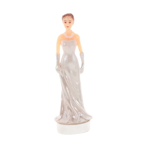 VOSAREA Kasten Spieluhr Drehende Puppe Liebespaar Figur Tänzerpuppe Miniatur-paarstatue Braut- Und Bräutigamfigur Indoor-figur Diy Dekor Innendekoration Heimdekoration Weiß Harz von VOSAREA