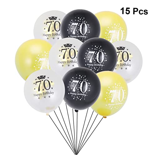 VOSAREA Konfetti Luftballons Set Dekorative Party Ballons Für Geburtstagsfeiern Und Jubiläen 70 Jahre Geburtstag Mit 10 Zahlenballons Und 5 Konfetti Ballons von VOSAREA