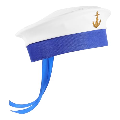 VOSAREA Marineblaue Kappe Schutzkappe Sommerhüte Ornament Topper Kappen Sporthüte Ornament Kappen Turnhallenhut Kostümhüte Kappen Für Männer Herrenhüte Seemann Cosplay Hut Für von VOSAREA