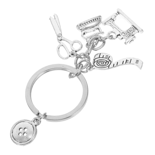 VOSAREA Nähwerkzeuge Taschenanhänger Kreativer Schlüsselhalter Kreative Schlüsselanhänger Nähanhänger Kreativer Schlüsselanhänger Schmuck Nähen Schlüsselanhänger Nähen Silver Legierung von VOSAREA