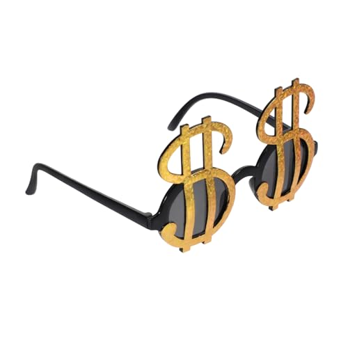 VOSAREA Party Brille Gold R Schild Gold Geld Brille Halloween Schild Sonnenbrille Neuheit Party Brille Kostümzubehör Lustige Party Brille Alberne Brille Aus von VOSAREA