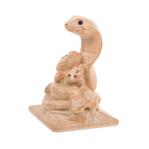 VOSAREA Schlangen-Ornamente aus Pfirsichholz Mini-Schlangenskulptur gefälschtes Schlangenmodell Tischdekoration aus Holz Holzstatue lebensechte Schlangenfiguren Mini-Schlange-Modell von VOSAREA