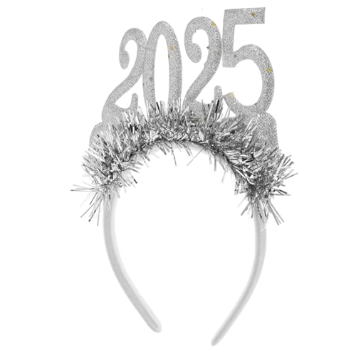 VOSAREA Silvester-party-stirnband 2025, Frohes Neues Jahr, Haarbänder Mit Goldfolien-glitzer, 2025 Urlaubs-haarreifen, Kopfschmuck, Kopfbedeckung Für Silvester-partyzubehör, Splitter von VOSAREA