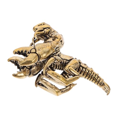 VOSAREA Speziell Geformte Hummerornamente Büro-schreibtischzubehör Desktop-skulptur Mittelstück Stehen Zubehör Für Den Schreibtisch Mini-hummerfigur Hummer-Modell Golden Messing von VOSAREA