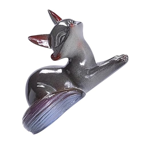 VOSAREA Teezeremonie Dekoration Vintage Tisch Fuchs Figur Tisch Fuchs Fuchs Förmige Figur Cartoon Teehaustier Kreative Desktop Dekoration Exquisites Fuchs Förmiges von VOSAREA