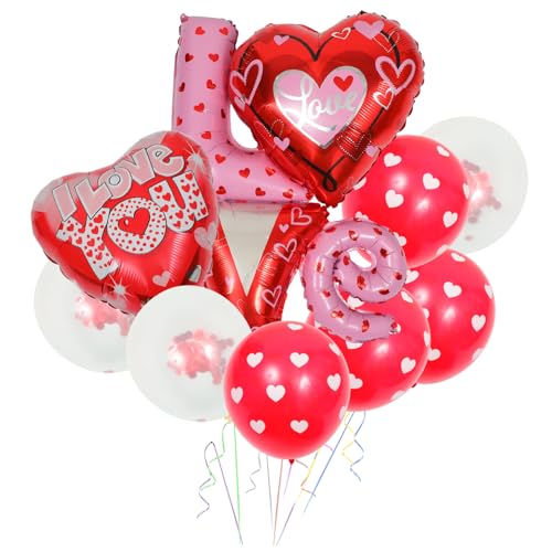 VOSAREA Teiliges Valentines Day Ballon Set Love You Herz Folienballons Perfekte Ballondeko Für Hochzeit Party Geburtstagsfeier Und Romantische Anlässe von VOSAREA