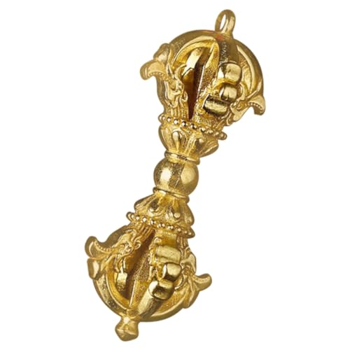 VOSAREA Vajra-Anhänger schlüsselanhänger Bag Charm Hand Made Geschenkeidee schlusselketten bastelset basteln Kupferanhänger Vajra-Stößel-Ornamente aus Kupfer Anhänger aus Messing Golden von VOSAREA