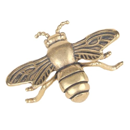 VOSAREA Versiegelungsornamente Aus Messing Bastelset Teezeremonie- Bienen-Party-Dekorationen Miniaturschmuck Desktop-Bienen- Bienenschmuck Bienenstatue Kupfer Golden von VOSAREA