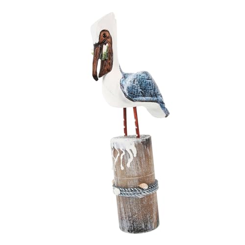 VOSAREA Vogelfigur Bunter Vogel Auf Baumstumpf Tischdekoration Vogel Auf Baumstumpf Ornament Holz Vogel Dekoration Holz von VOSAREA