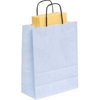 50 VP Papier-Tragetaschen Toptwist hellblau 24,0 x 31,0 cm von VP