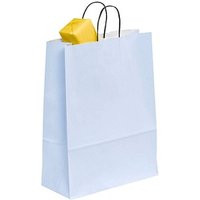 50 VP Papier-Tragetaschen Toptwist hellblau 32,0 x 42,0 cm von VP