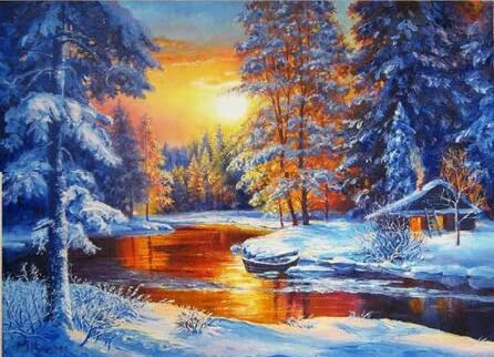 5D Diy Diamond Painting Kits Weihnachten Weihnachts Schneeszene Für Geburtstage Und Feiertage Für Wohnzimmer- Und Schlafzimmerwanddekoration 40X60Cm 5D Diamant Painting Für Kinder Und Erwachsene von VRLMUOTF