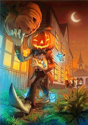 VRLMUOTF 5D Diy Diamond Painting Kits Halloween Für Geburtstage Und Feiertage Für Wohnzimmer- Und Schlafzimmerwanddekoration 40X60Cm Diy Diamond Painting Für Kinder Und Erwachsene von VRLMUOTF