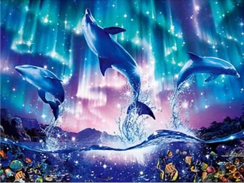 VRLMUOTF Diy 5D Diamond Painting Kits Delfin Delphin Für Wohnzimmer- Und Schlafzimmerwanddekoration 30X40Cm Perlen Bilder Zum Kleben Für Erwachsene Für Erwachsene Und Kinder von VRLMUOTF