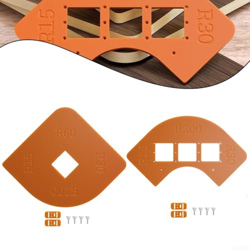Eckradius-Positionierungsschablone für Holzbearbeitungsprojekte für Schrankkanten und Schalterlöcher (Excircle) von VRTYVEYBB