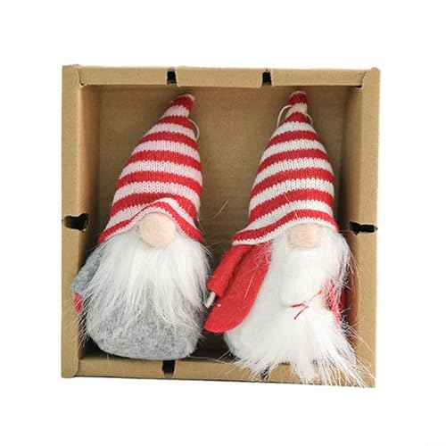 Strickstoff Wichtel Weihnachtsmann Puppe für Innen und Außen Weihnachtsdekoration, Lustige Feiertagselfe (5#) von VRTYVEYBB