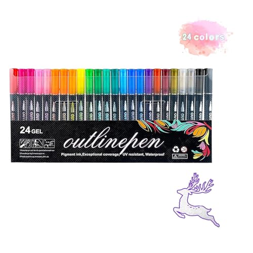 VSFJZJKJ Graffiti Stifte Set Kinder, Universal Leuchtstift Set, Highlighter Stift, Zweizeiliger Stift Marker, Marker Stift Zum Schreiben Und Malen von VSFJZJKJ