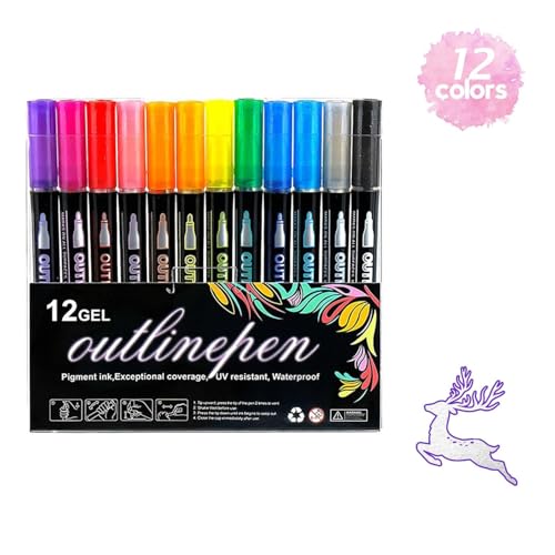 VSFJZJKJ Graffiti Stifte Set Kinder, Universal Leuchtstift Set, Highlighter Stift, Zweizeiliger Stift Marker, Marker Stift Zum Schreiben Und Malen von VSFJZJKJ