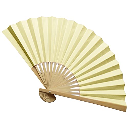 VSULZVNU Faltfächer, traditionelle chinesische Fächer, Handfächer, Papier-Bambus-Faltfächer, Handfächer für Kirche, Hochzeit, Handfächer, Dekor-Fächer (J) (C) von VSULZVNU