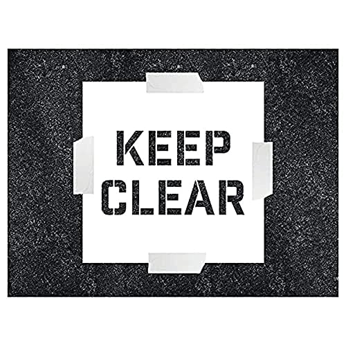 Keep Clear Schablone – 400 x 400 mm – 1,1 mm Polypropylen von VSafety