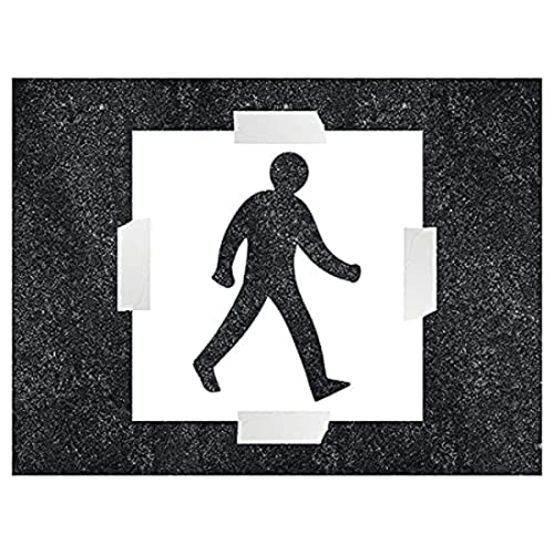 Pedestrian Icon Schablone – 400 x 400 mm – 1,1 mm Polypropylen von VSafety