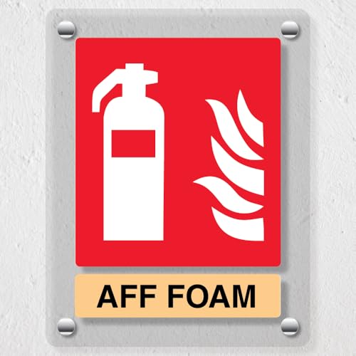 V Safety General AFF Foam Feuerlöscher Acrylschild, 150 x 200 mm, langlebiges, bruchsicheres Sicherheitsschild von VSafety