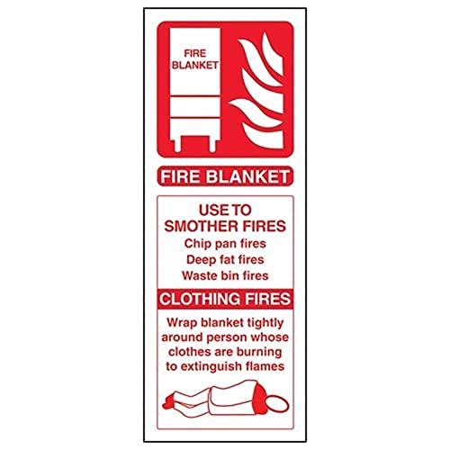 vsafety 11008 ac-r "FIRE Decke ID Feuerlöscher" Zeichen, 1 mm starrer Kunststoff, Portrait, 75 mm x 200 mm x 200 mm, rot von VSafety