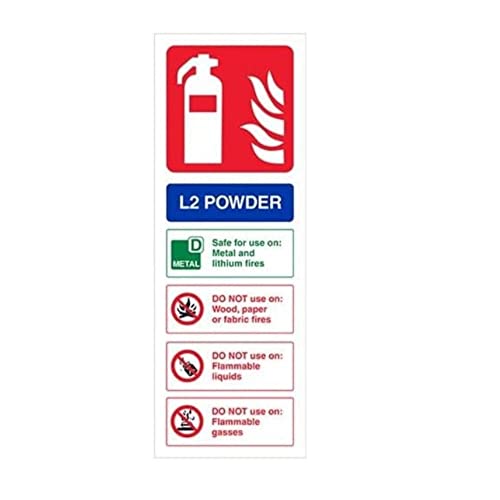 VSafety L2 Feuerlöscher-Schild, selbstklebend, 100 x 280 mm von VSafety