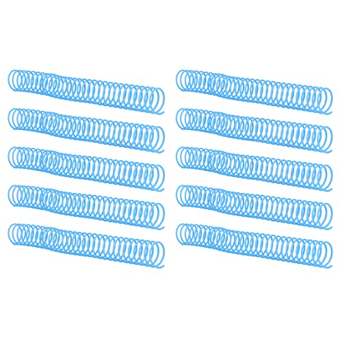 VTOSEN 10 Pack Plastikspiralen, Binderücken mit 30 Löchern, 29mm Innendurchmesser, großes Fassungsvermögen, Binderücken (blau) von VTOSEN