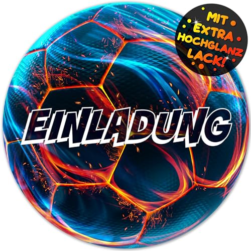 12x Fußball EINLADUNGSKARTEN KINDERGEBURTSTAG Junge Mädchen - die Soccer PARTY Karten sind die Fussball EINLADUNG für Jungen Mädchen Kinder GEBURTSTAG Einladung Fußball-Spiel KINDERPARTY Turnier von VULAVA