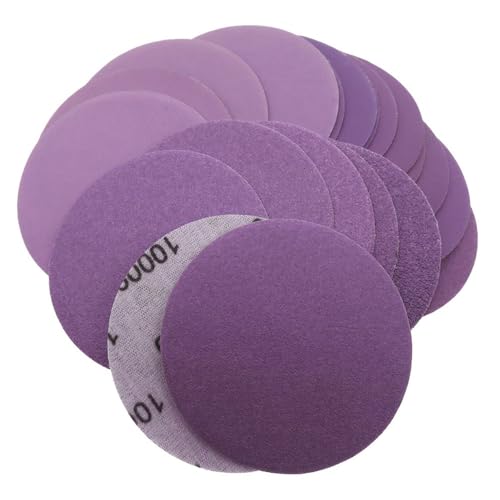 1" (25 mm) - 6" (150 mm) Selbstklebendes Beflockungsscheiben-Schleifpapier NASS & TROCKEN Lila Schleifpapier 60 80 100 120 150 Körnung bis 10000 Körnung, 120 Körnung, 4 Zoll 100 mm 50 Stück von VVW&LIU