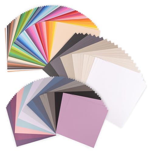 Florence Tonkarton - Bastelkarton 30,5 x 30,5 cm - Bastelpapier Set Regenbogen, Winter, Schwarz - 3 Farben - Scrapbook Papier für Karten Basteln, Stanzen und Papierbasteleien - Bastelset Glatt von Vaessen Creative