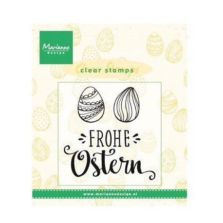 Marianne Design Clear Silikonstempel, Frohe Ostern, zum Stanzen Bastelarbeiten und Präzision Stamping Papercrafts von Vaessen Creative