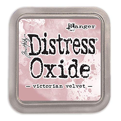 Ranger 554296 Weathered Wood-a 2x2 Raised Pad, with Water-Reactive Dye Ink Tim Holtz Distress Oxide Stempelkissen Victorian Velvet, Blau, 7, 6 x 7, 6 cm von Vaessen Creative