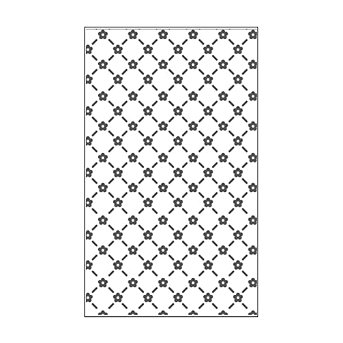 Vaessen Creative 100604-117 Mini Prägeschablone Embossing Folder 7, 6 x 12, 7 cm, Blumengitter, Muster zum Prägen, Stanzen und gestalten von DIY Scrapbook, Fotoalbum, Briefumschläge und Karten von Vaessen Creative